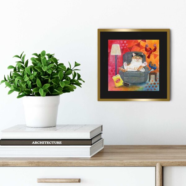 Armchair Quarterback Cat - Art Print