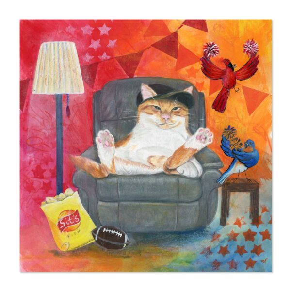 Armchair Quarterback Cat - Art Print