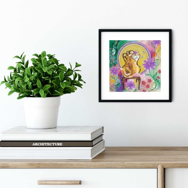 Art Nouveau Cat - Art Print