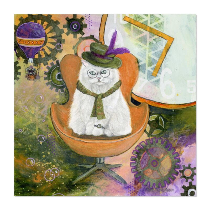Steampunk Cat - Art Print