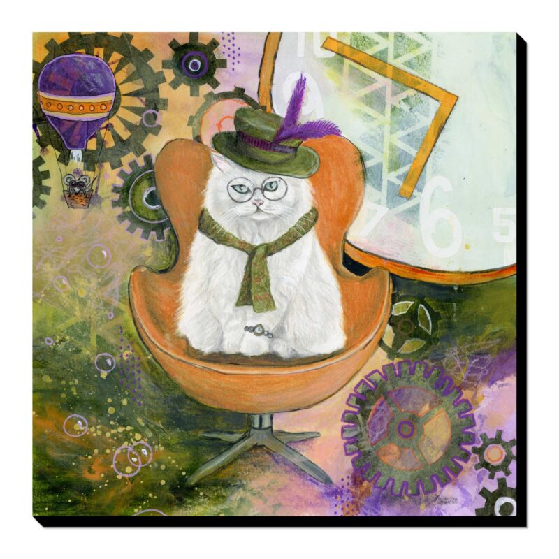 Steampunk Cat - Art Print - Image 6