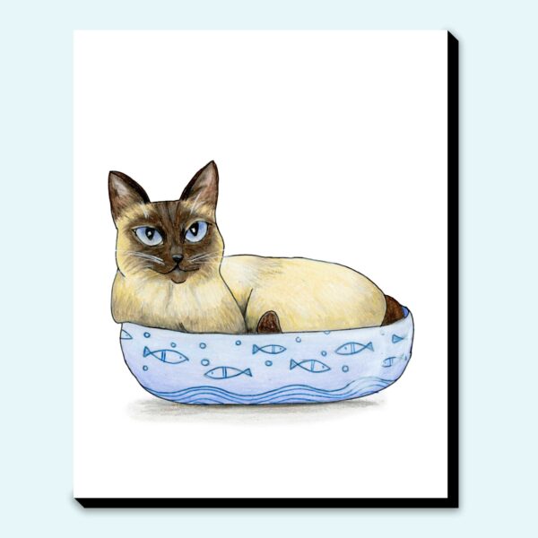 Feed Me or Nobody Sleeps Sassy Cat - Original Art