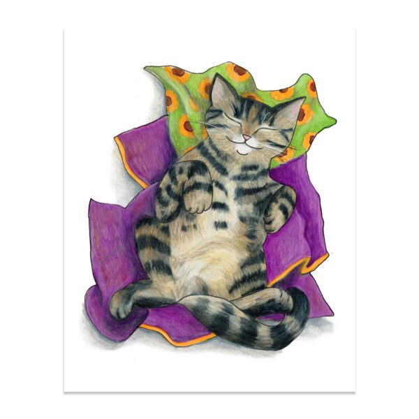 It's a Trap Cat on White - Art Print