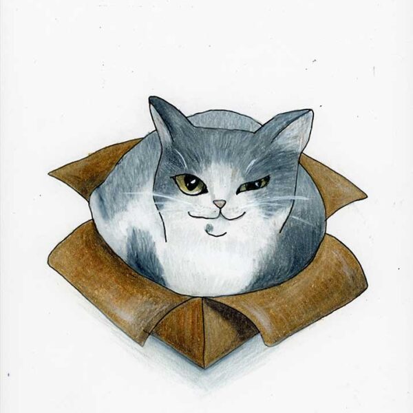 I Put the “Pro” in Procrastinate Sassy Cat - Original Art