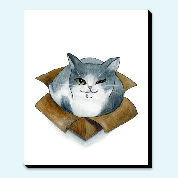 I Put the “Pro” in Procrastinate Sassy Cat - Original Art