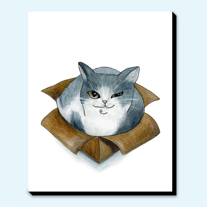 I Put the “Pro” in Procrastinate Sassy Cat - Original Art - Image 2