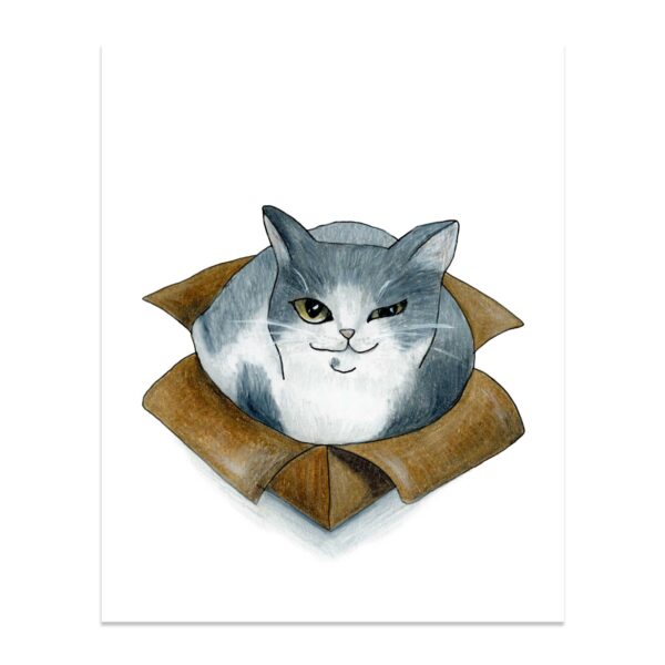 I Put the "Pro" in Procrastinate Cat on White - Art Print