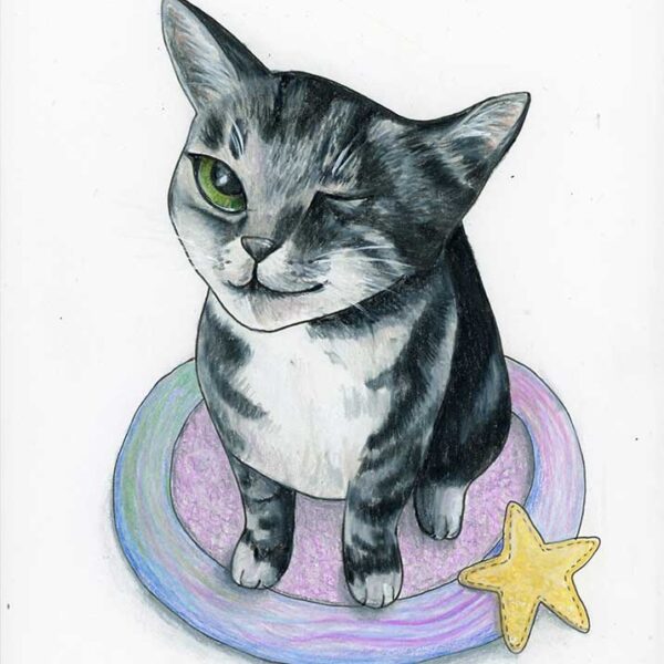 Purr-fect Just the Way You Are Sassy Cat - Original Art