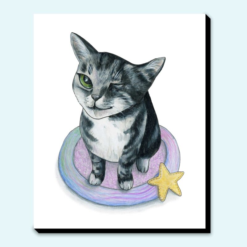 Purr-fect Just the Way You Are Sassy Cat - Original Art - Image 2