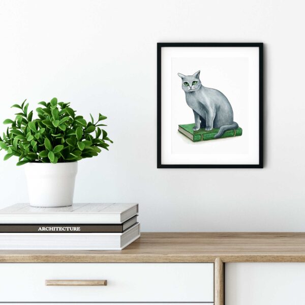 Did I Just Roll My Eyes Outloud Again? Cat on White - Art Print