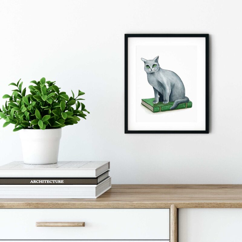 Did I Just Roll My Eyes Outloud Again? Cat on White - Art Print - Image 2