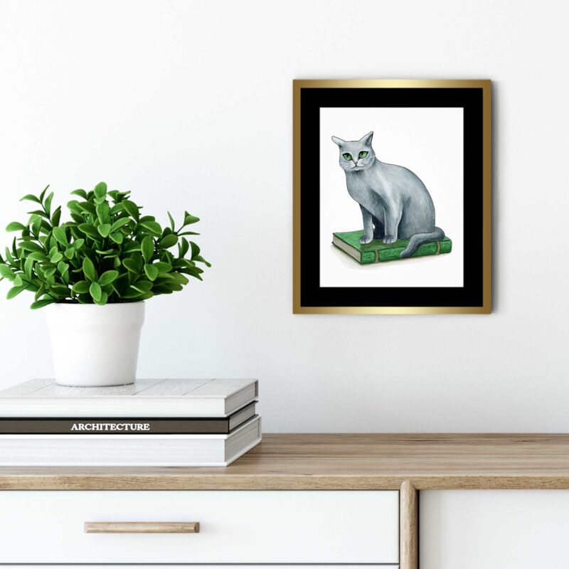 Did I Just Roll My Eyes Outloud Again? Cat on White - Art Print - Image 3