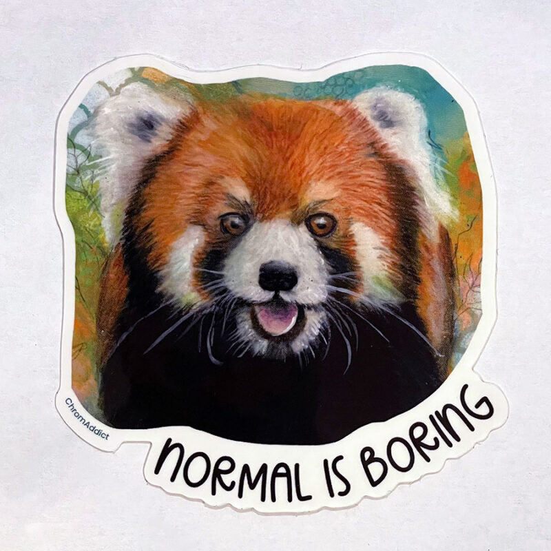 Sticker - Normal is Boring Red Panda - Image 3