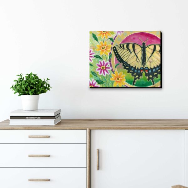 "Peaceful Swallowtail", 14" x 11", mixed media