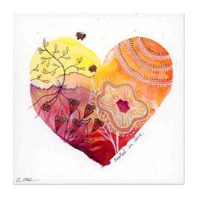 Rooted in Love Heart - Art Print