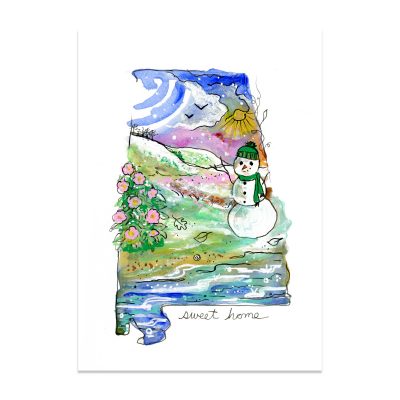 Sweet Home Snowman - Art Print