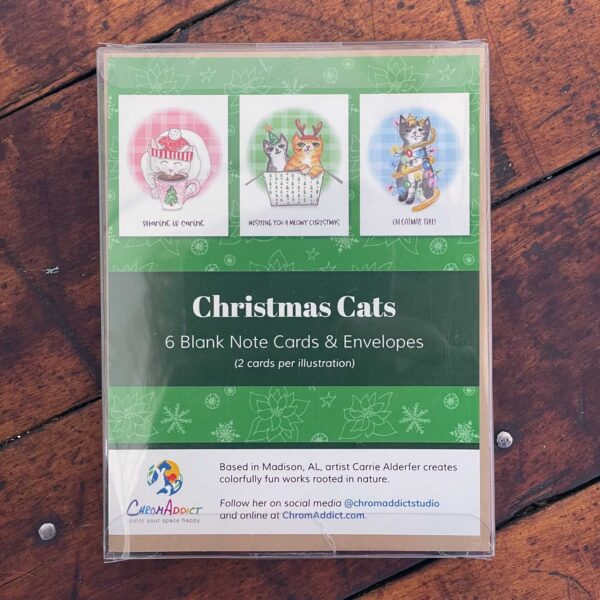 Christmas Cats Card Set