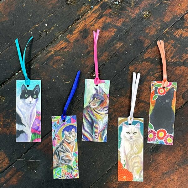 Colorful Cats Mini-Bookmarks