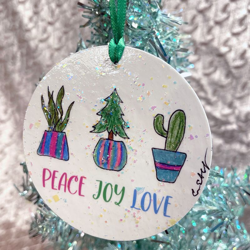 Peace Joy Love Ornament - Image 2