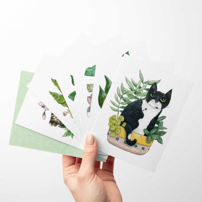 Planted Cats Card Set 1