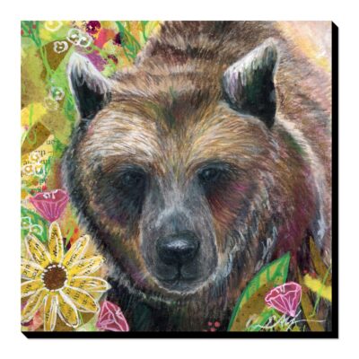 Bear in Flowers - Art Print