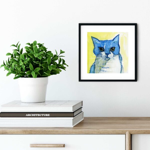 Blue Cat - Art Print