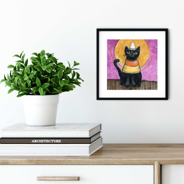 Candy Corn Cat - Art Print