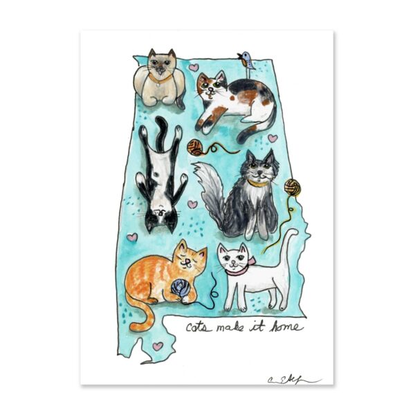 Cats Make It Home #2 (AL) - Art Print
