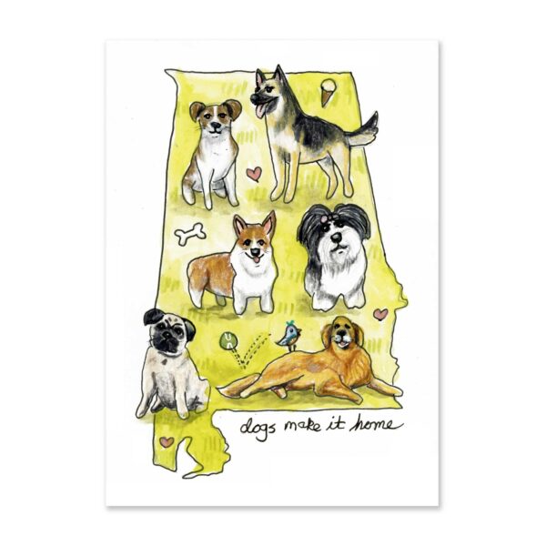 Dogs Make It Home #1 (AL) - Art Print