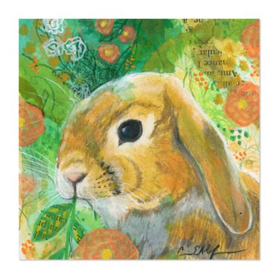 Peachy Bunny - Art Print