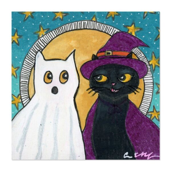 Ghost and Witch Cats - Original Art