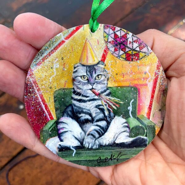Party Cat Ornament