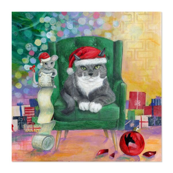 Santa Cat - Art Print