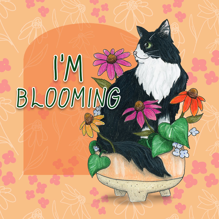Blooming, 8" x 8", print
