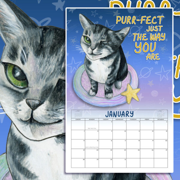 2024 Sassy Cats Wall Calendar
