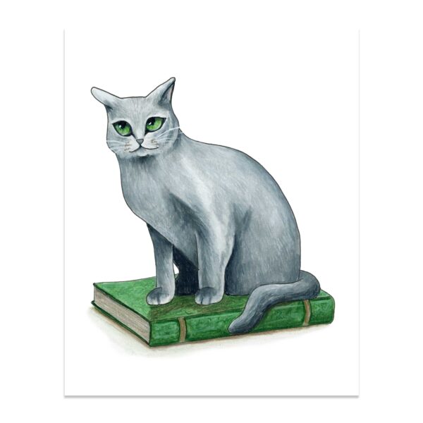 Did I Just Roll My Eyes Outloud Again? Cat on White - Art Print