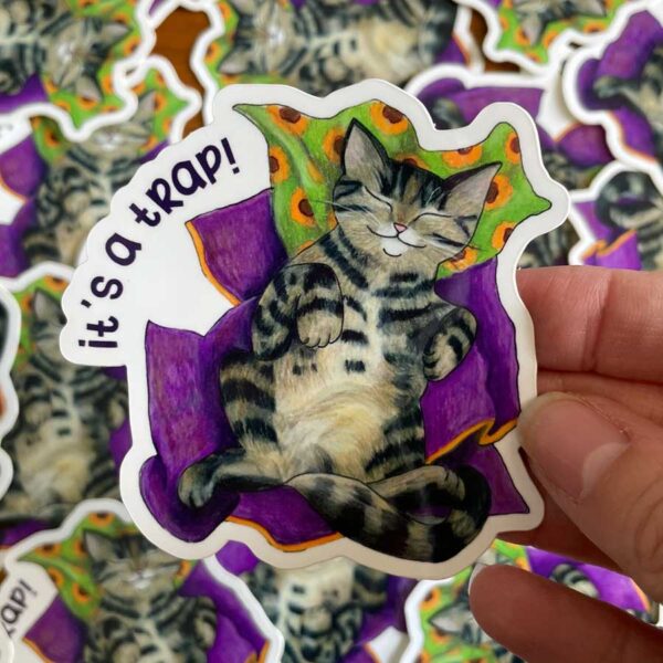 Sticker - It's a Trap Sassy Cat