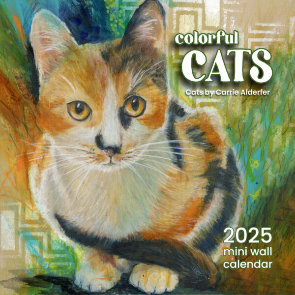 2025 Colorful Cats Mini Wall Calendar