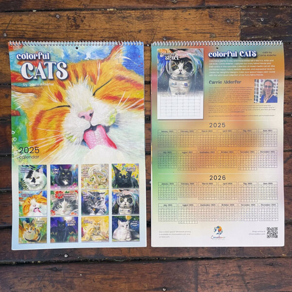 2025 Colorful Cats Wall Calendar