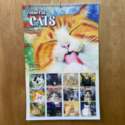 2025 Colorful Cats Wall Calendar