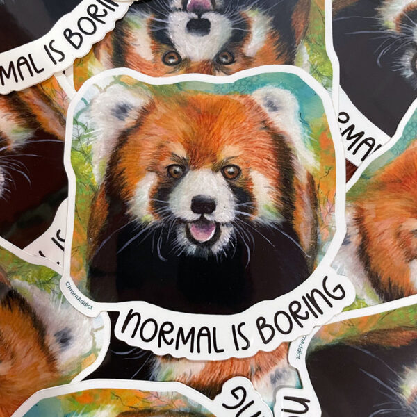 Sticker - Normal is Boring Red Panda