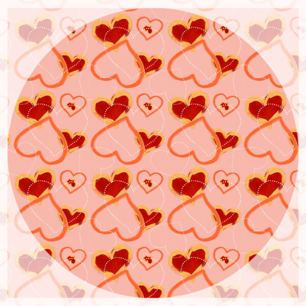 Artsy Warm Hearts - Seamless Pattern File