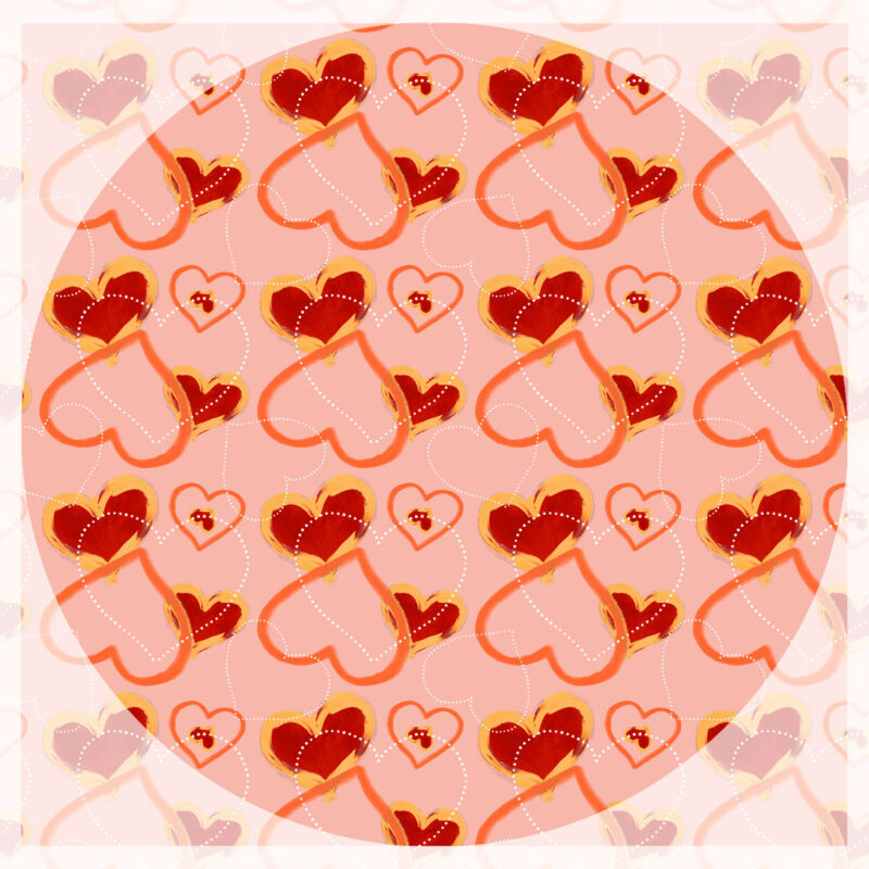 Artsy Warm Hearts - Seamless Pattern File - Image 2