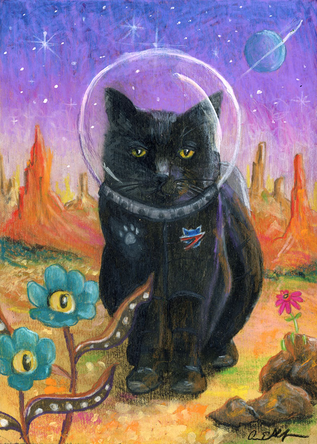 The Eyes Have It, 8" x 10", mixed media