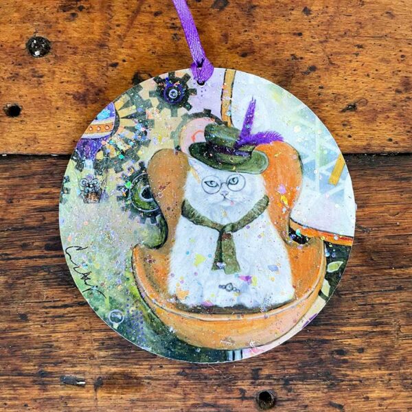 Steampunk Cat Ornament