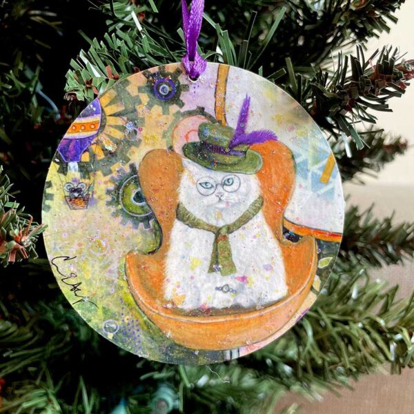 Steampunk Cat Ornament