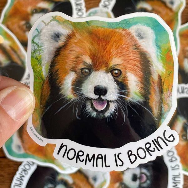 Sticker - Normal is Boring Red Panda