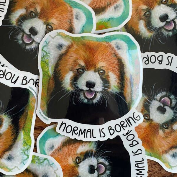 Sticker - Normal is Boring Red Panda