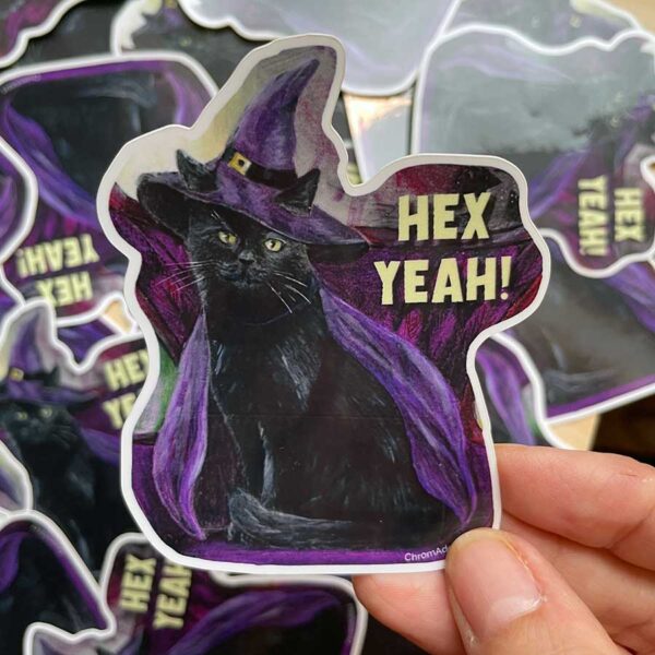 Sticker - Hex Yeah Witch Cat