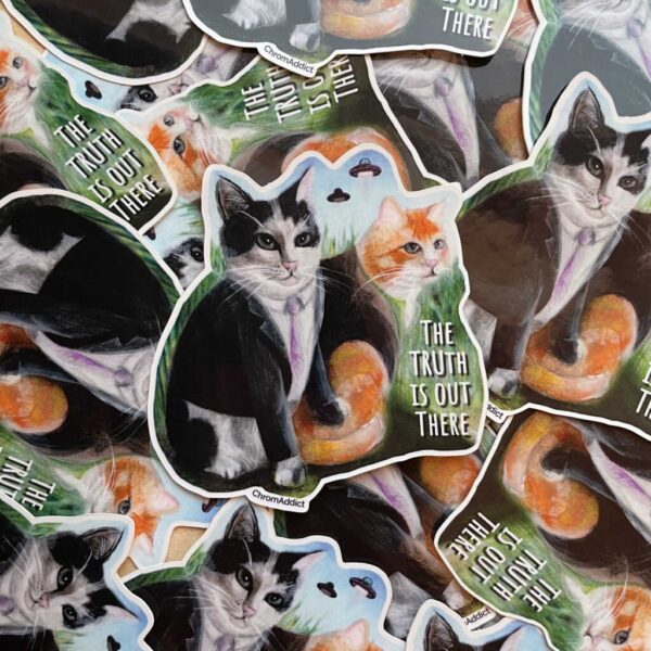 Sticker - The Truth is Out There X-Files Cats